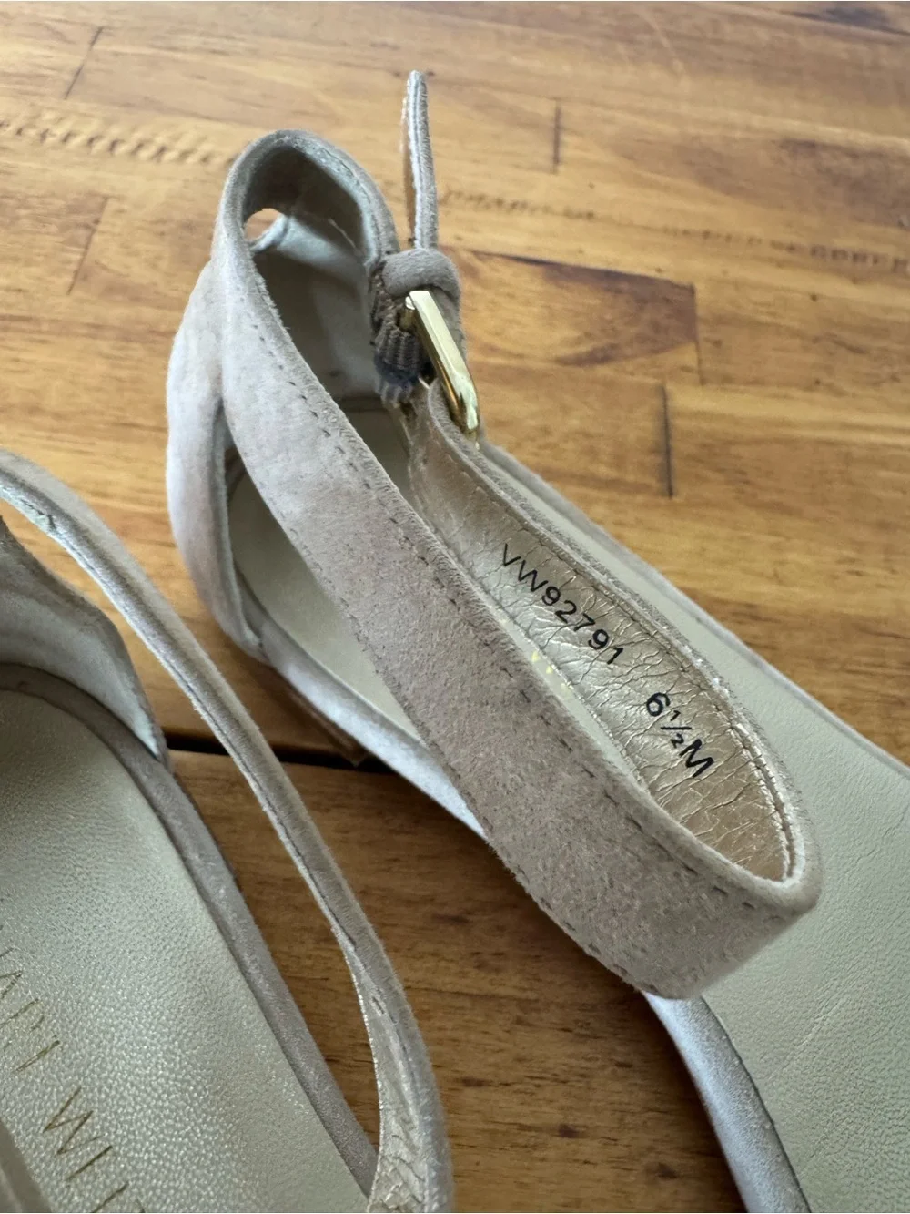 Stuart Weitzman Suede Leather Ankle Strap Sandals Size 6.5